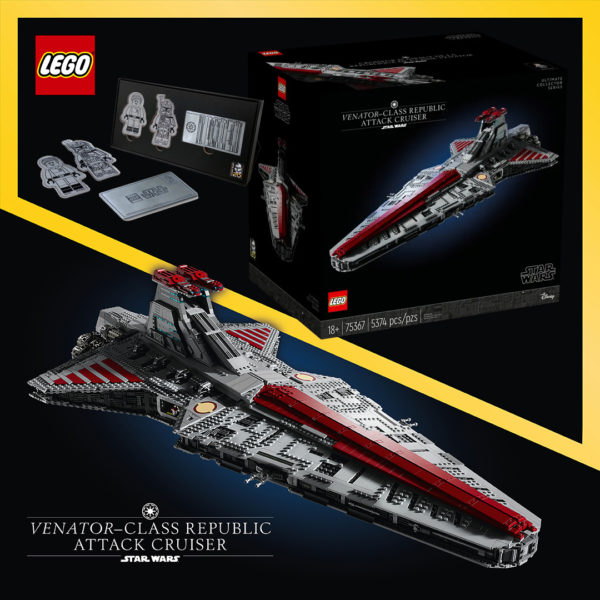 Sul LEGO Shop il set LEGO Star Wars 75367 Incrociatore d'attacco della Repubblica di classe Venator è disponibile come anteprima Insider