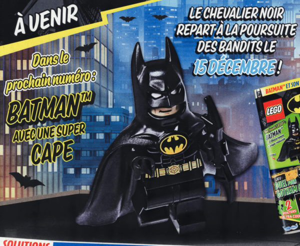 cylchgrawn swyddogol lego batman Rhagfyr 2023 Batman minifigure