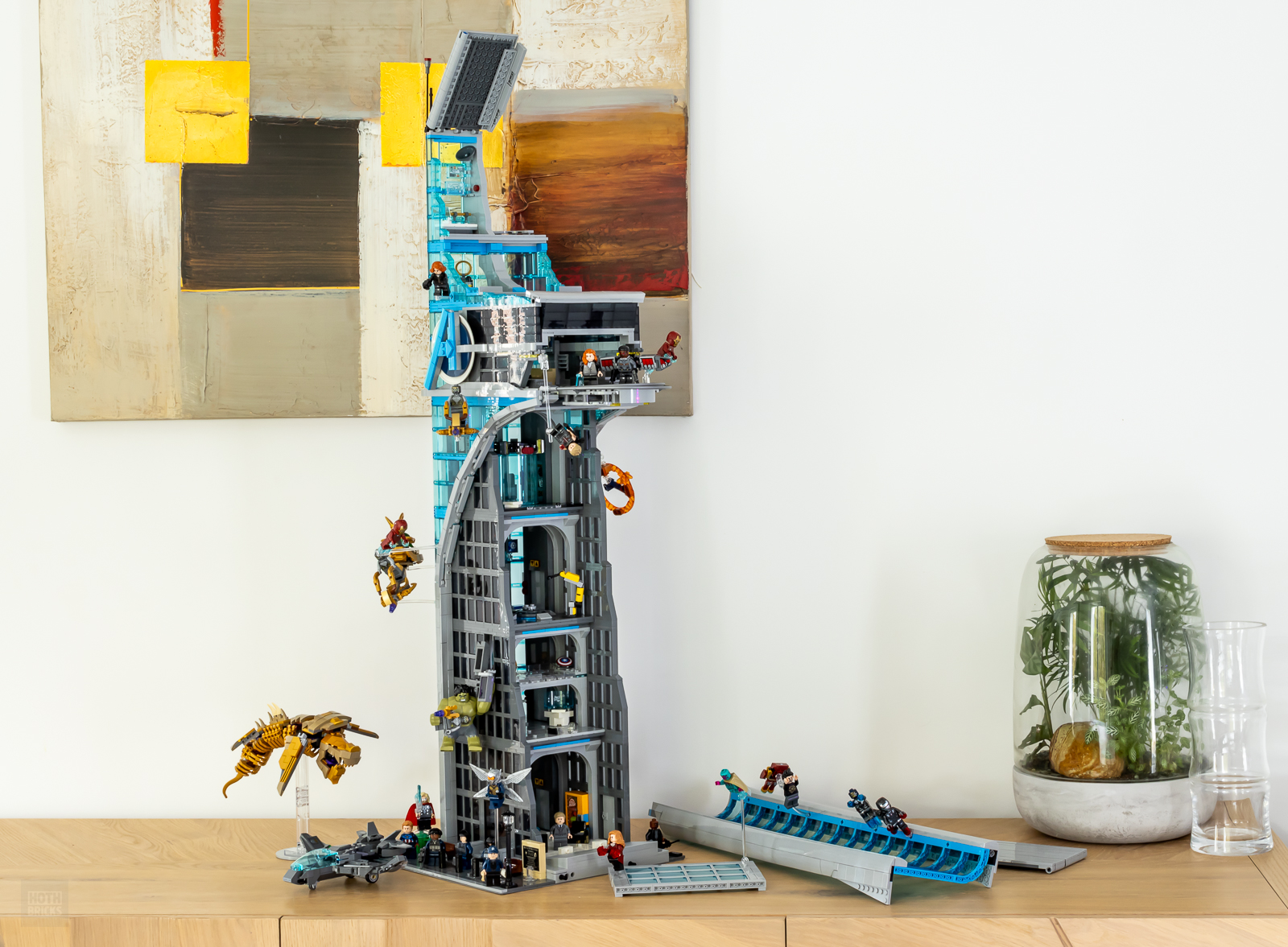 LEGO AVENGERS TOWER - Placement In The City With LEDS! 