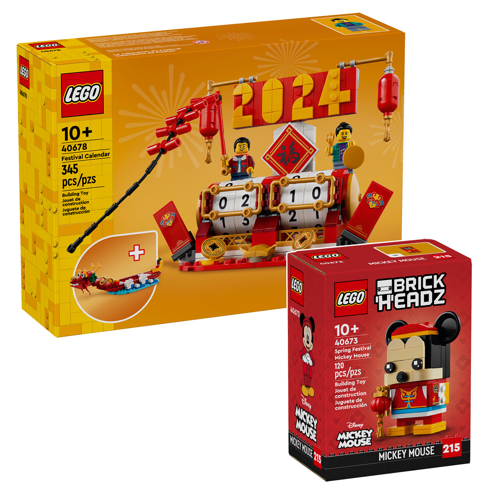 ▻ Nouveautés LEGO Chinese New Year 2024 : les sets 40673 Spring Festival  Mickey Mouse et 40678 Festival Calendar sont en ligne sur le Shop - HOTH  BRICKS