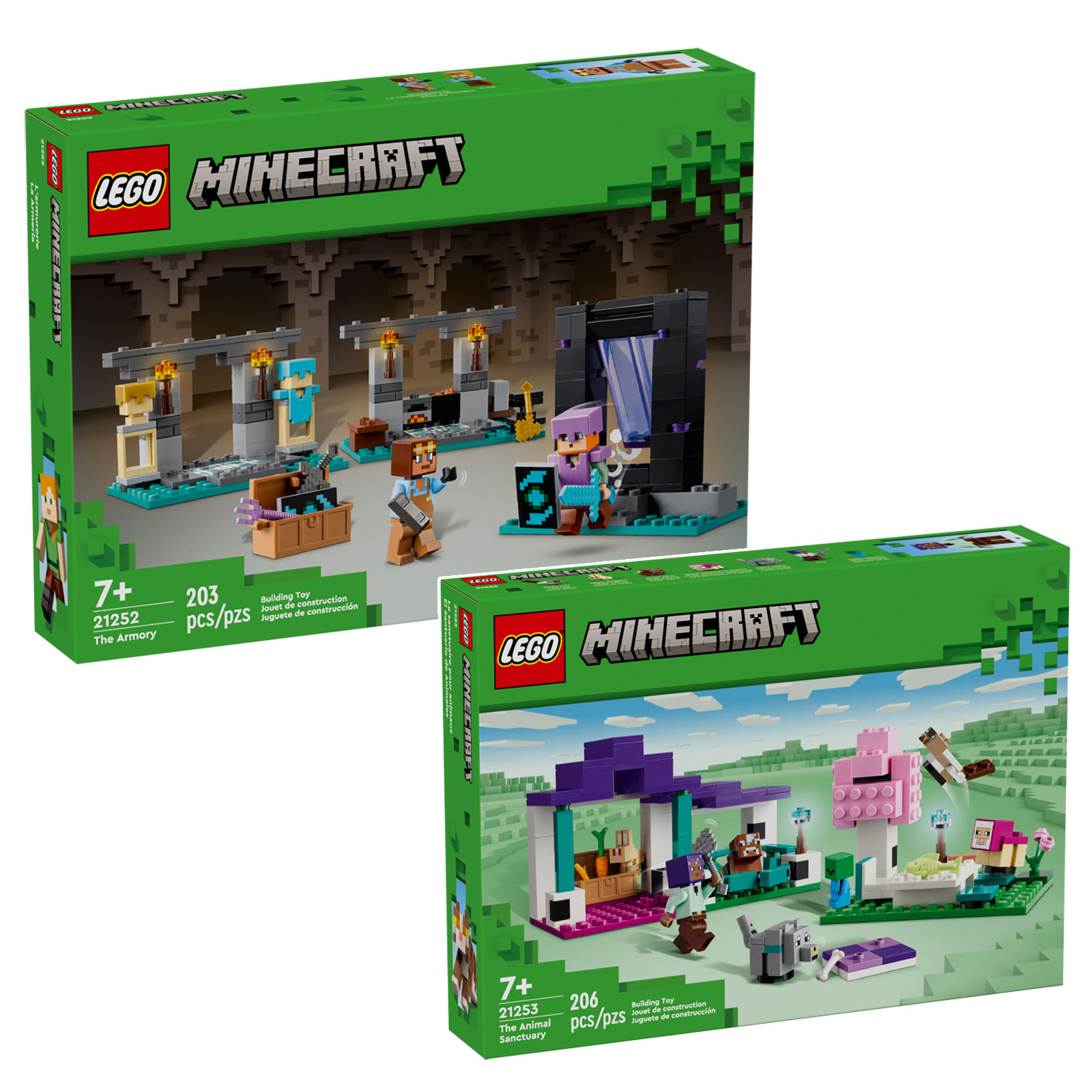 ▻ Nuovi articoli LEGO Minecraft 2024: i set 21252 L'Armeria e 21253 Il  Santuario degli Animali sono online sullo Shop - HOTH BRICKS