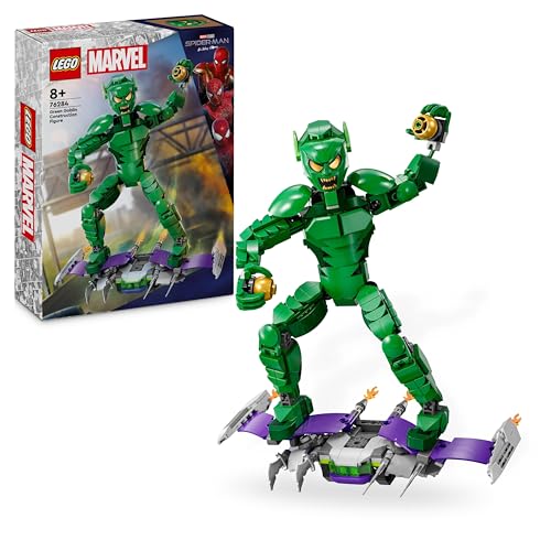LEGO Marvel Figurine du Bouffon Vert à Construire Jouet Garçon et Filles de 8 Ans et Plus Fans de Super-héros Idée Cadeau d'anniversaire et Décoration de Chambre d'enfant 76284