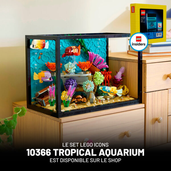 Sur le Shop LEGO : le set LEGO ICONS 10366 Tropical Aquarium est disponible