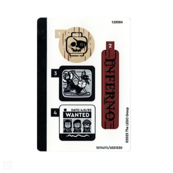 Sticker collection de style LEGO avec thèmes de pirates, aventure et police, idéale pour décoration, personnalisation de jeux et loisirs créatifs, à collectionner ou offrir.