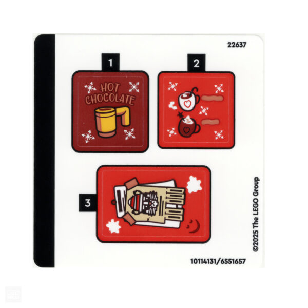 Miniature LEGO sur le thème du chocolat chaud et boissons d'hiver.