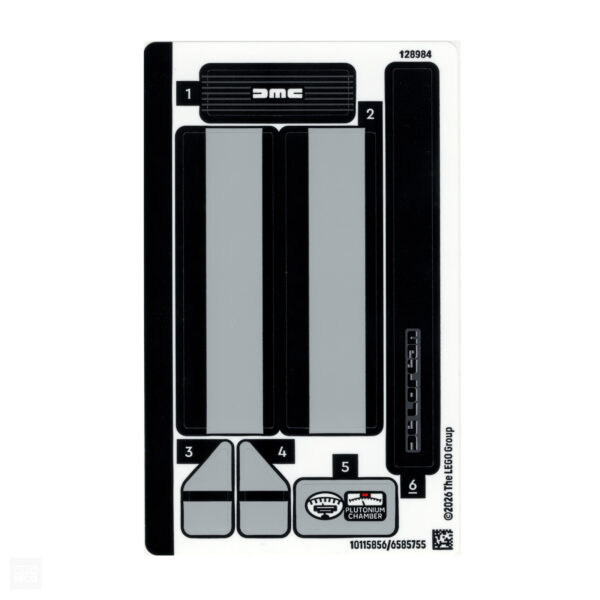 - Panneau de décoration en stickers de style véhicule de la gamme LEGO, idéal pour créer un coffret personnalisé.