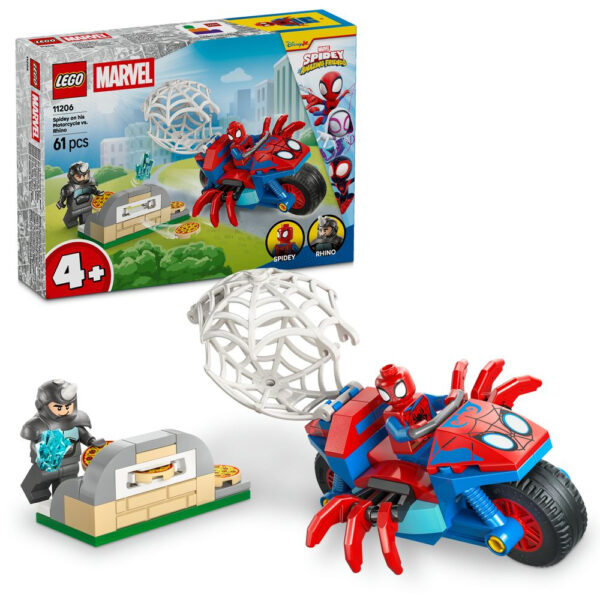 11206 lego marvel spidey motorcycle vs rhino