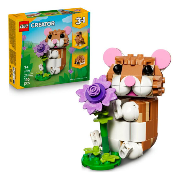 31376 lego creator cute hamster with a flower