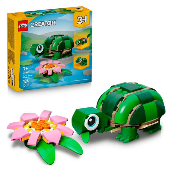 31377 lego creator turtle with a waterlily