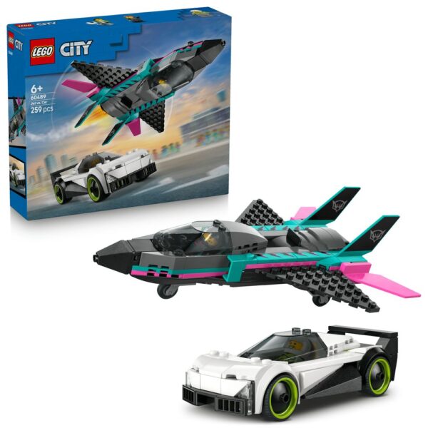 60489 lego city jet vs car